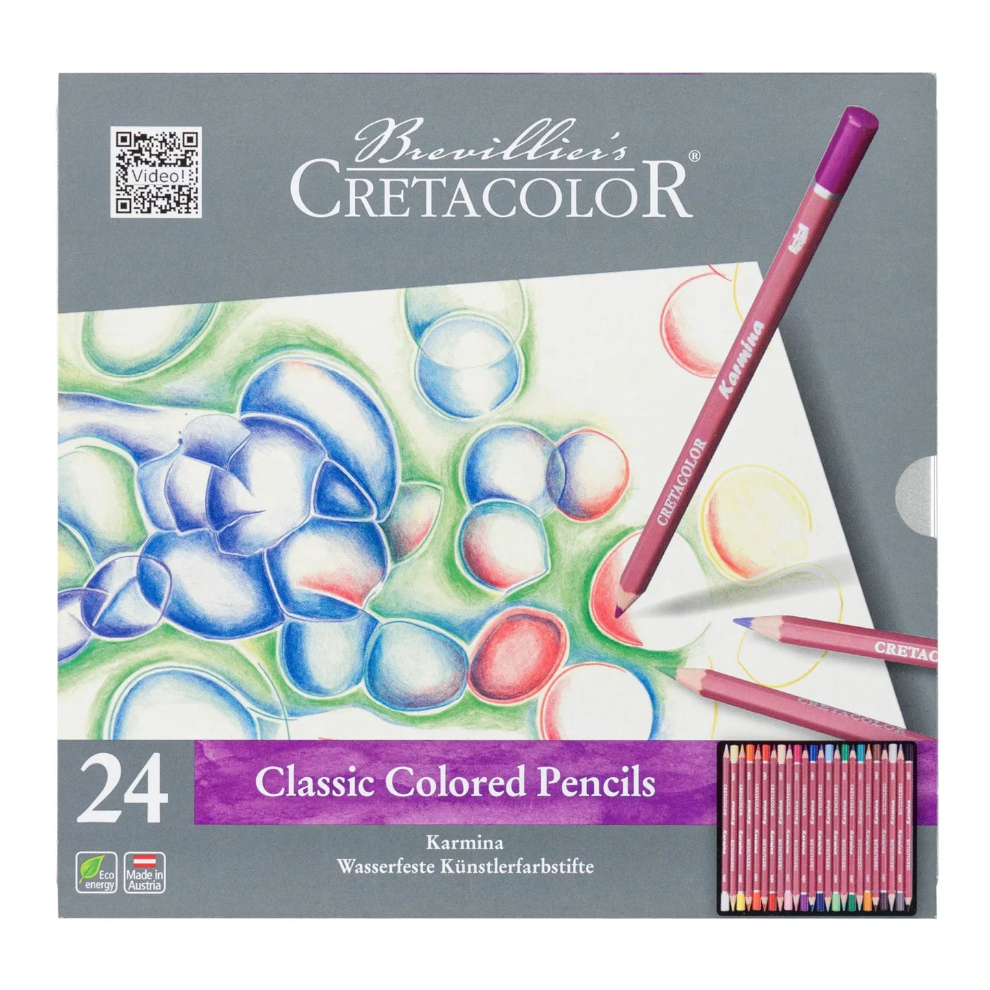 LAPICES DE COLOR CRETACOLOR PERMANENTES KARMINA EST.MET. CX24 ECC027024