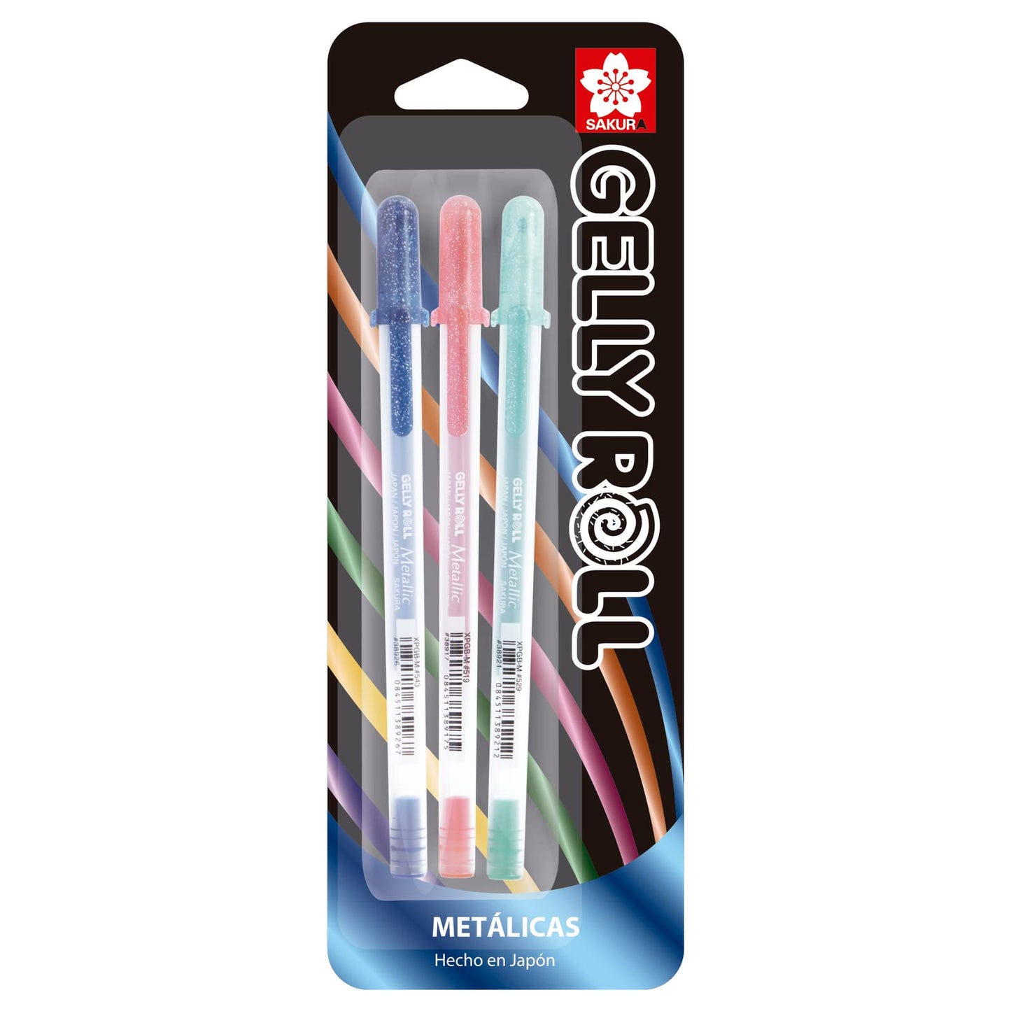 BOLIGRAFO SAKURA GELLY ROLL BLISTER X 3 PIEZAS METALLIC 28922