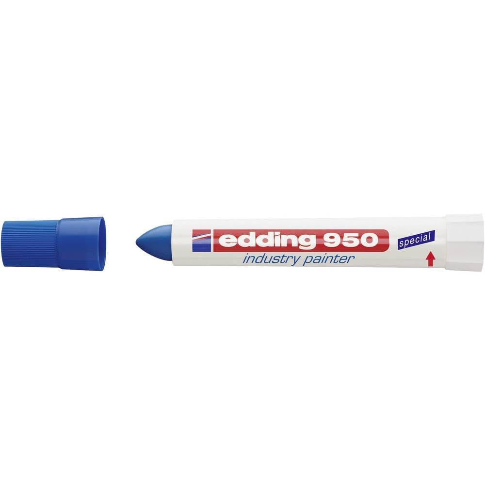 MARCADOR EDDING PASTA OPACA INDUSTRIAL PLÁSTICO P.CONICA 3-6MM AZUL 61-E-950-03