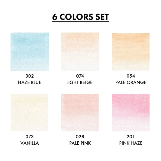 MARCADORES KURETAKE CLEAN COLOR SET PORTRAIT COLOR I C6 PUNTA PINCEL RB-6000AT6VD 740064