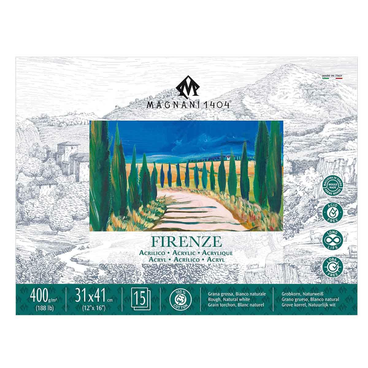 BLOCK MAGNANI ACRILICO FIRENZE 31X41CM 400G 15H 100% ALG. 571543