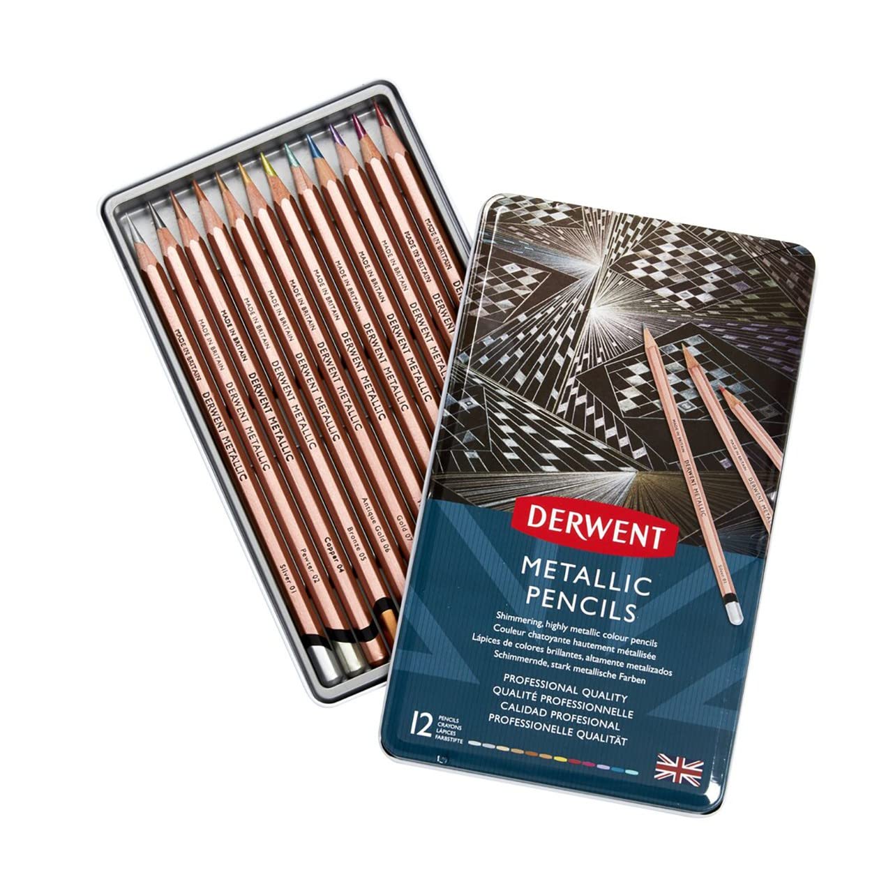 LAPICES METALLIC DERWENT C12 CAJA MET. 24521
