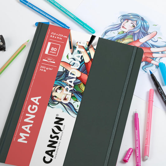 BLOCK CANSON GRADUATE MANGA 14X21.6CM.200GR. 80HJ PAPEL BCO. LISO Y GRUESO 73721
