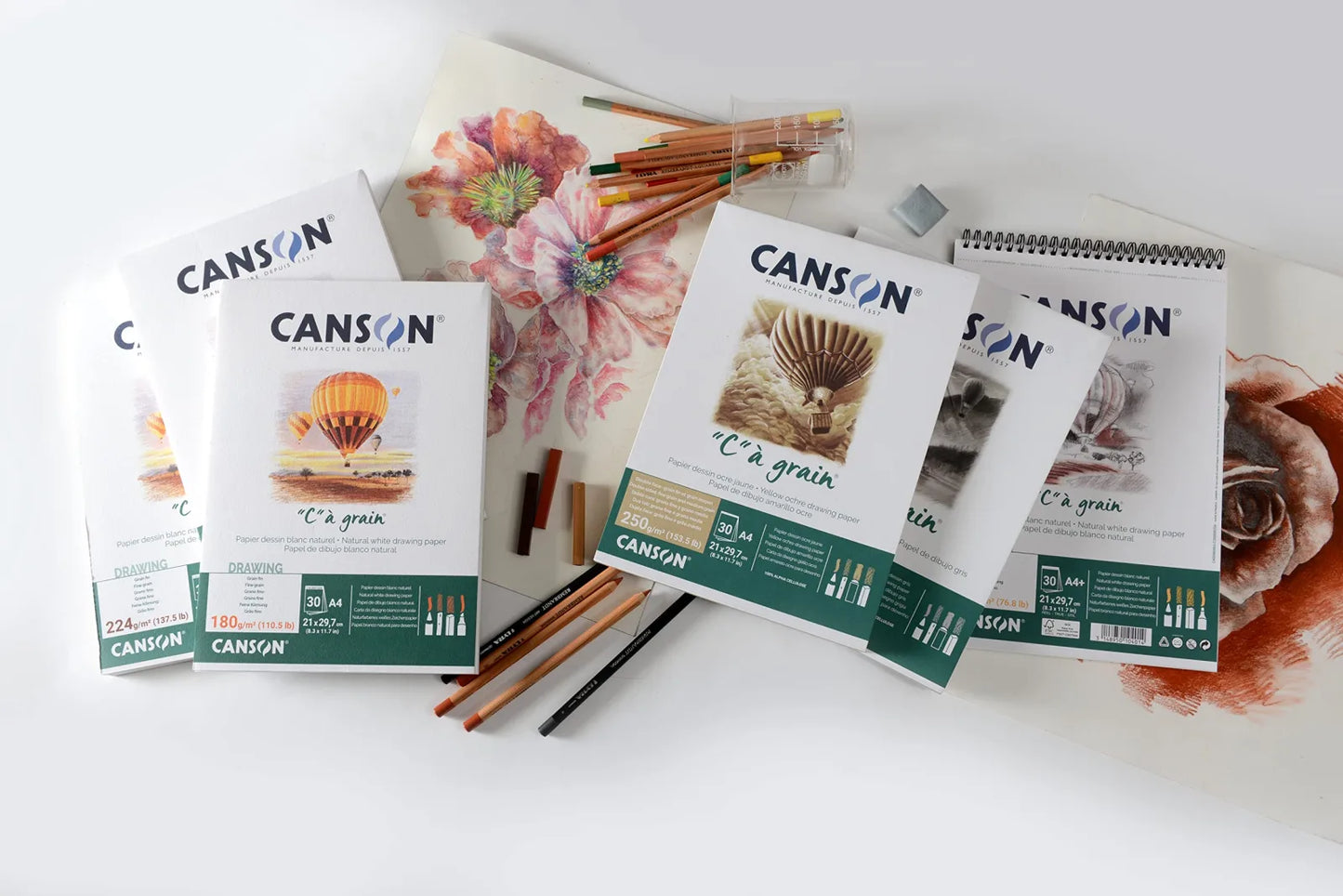 ALBUN CANSON CA GRAIN A4 21X31.4 30HJ 180G 62961