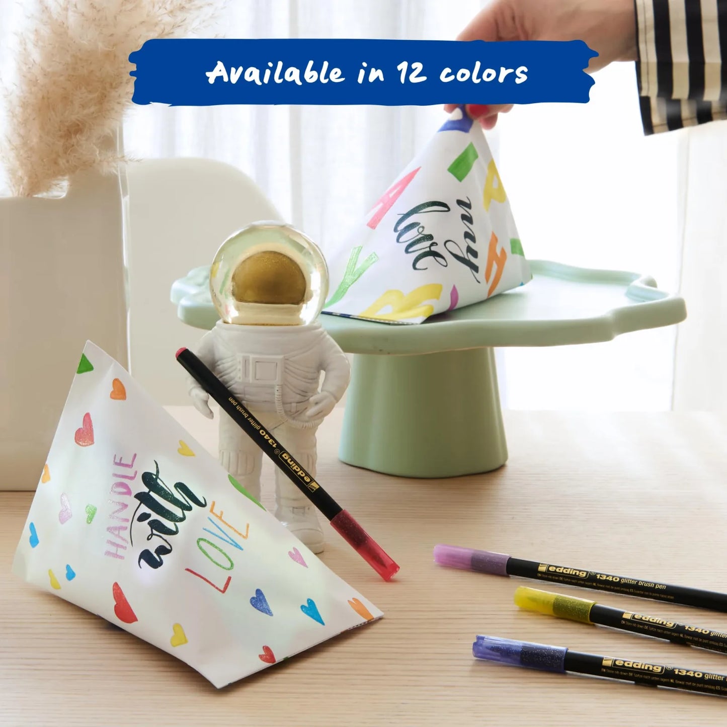ROTULADOR EDDING BRUSHPEN P.PINCEL FLEX X 10 GLITTER 61-E-134010-GLI