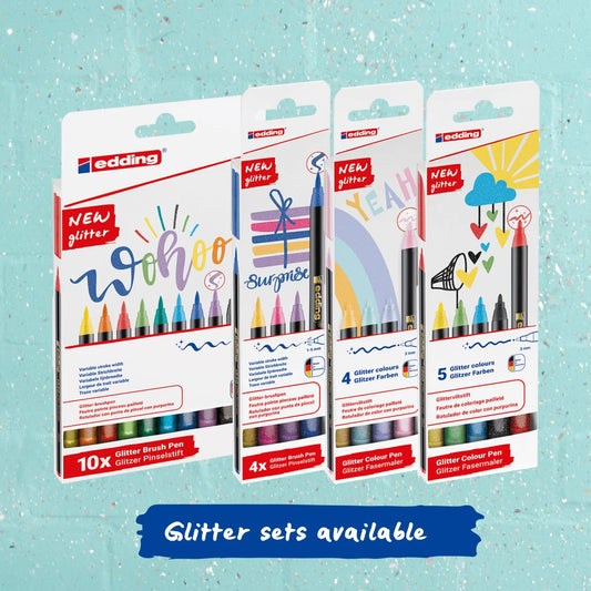 ROTULADOR EDDING BRUSHPEN P.PINCEL FLEX X 10 GLITTER 61-E-134010-GLI