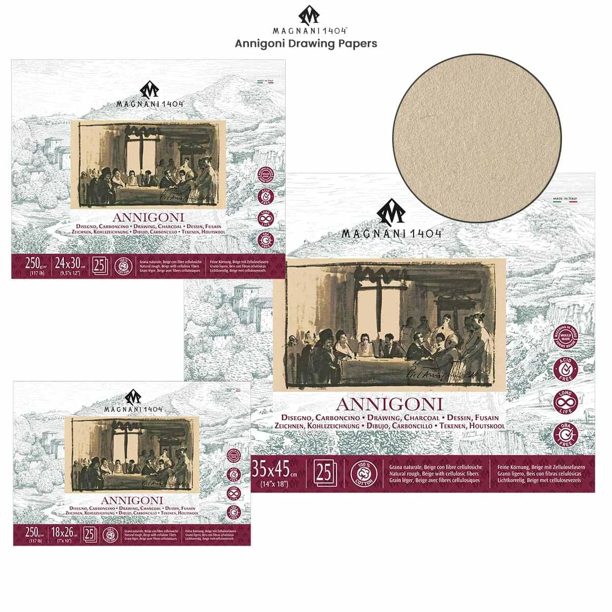 BLOCK MAGNANI TEC. SECA ANNIGONI 24X30CM 250G 25H 100% ALG. 571822
