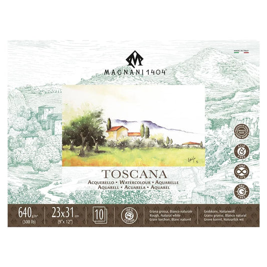 BLOCK MAGNANI ACUARELA TOSCANA ROUGH 23X31CM 640G 10H 100% ALG. 571362