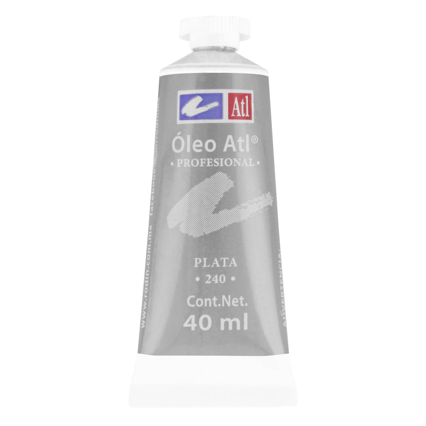 PINTURA AL OLEO ATL T-14 40ML METALICO PLATA NO 240 12207