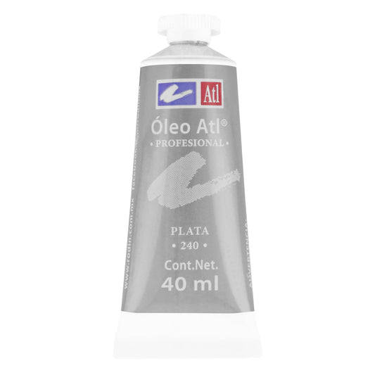 PINTURA AL OLEO ATL T-14 40ML METALICO PLATA NO 240 12207