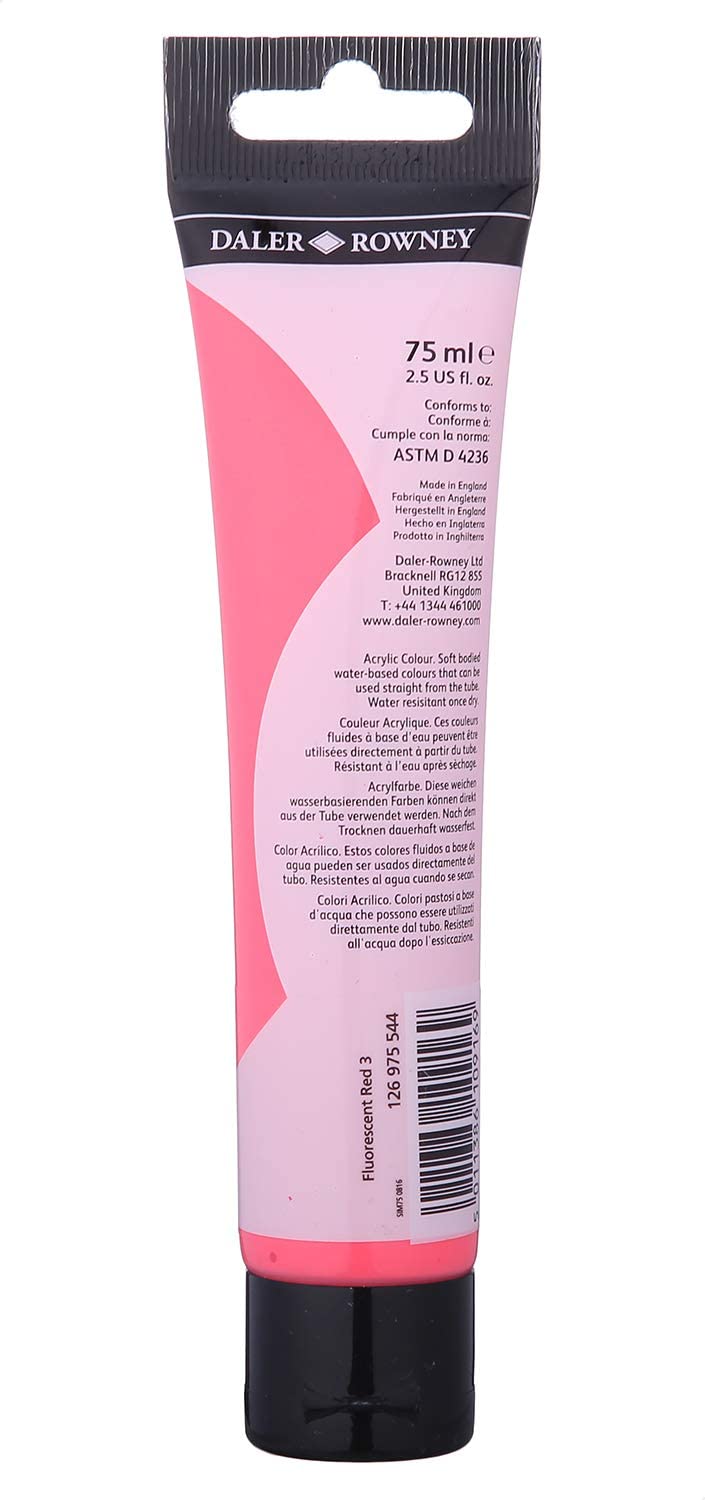PINTURA ACRILICA SIMPLY ACRYLIC SLIM 75ML NEON RED 60673