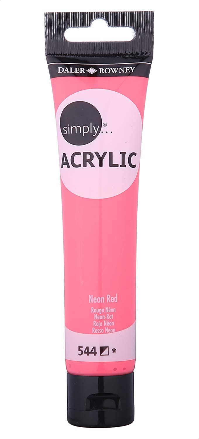 PINTURA ACRILICA SIMPLY ACRYLIC SLIM 75ML NEON RED 60673