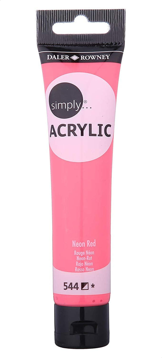 PINTURA ACRILICA SIMPLY ACRYLIC SLIM 75ML NEON RED 60673