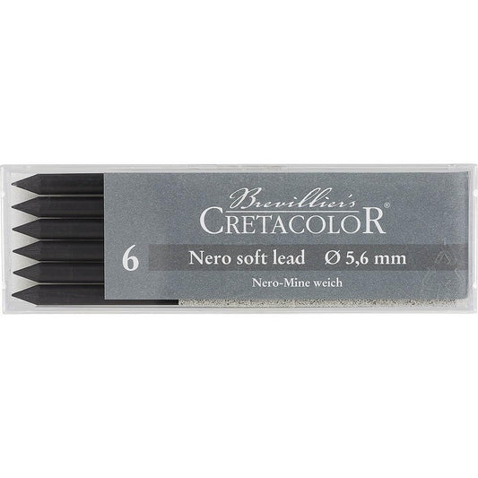 MINAS 5.6MM CRETACOLOR NERO SUAVE EST.C6 ECC026101