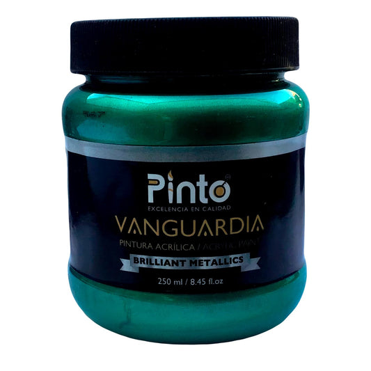 PINTURA ACRILICA PINTO VANGUARDIA 250ML METALICO 567 ESMERALDA 377567