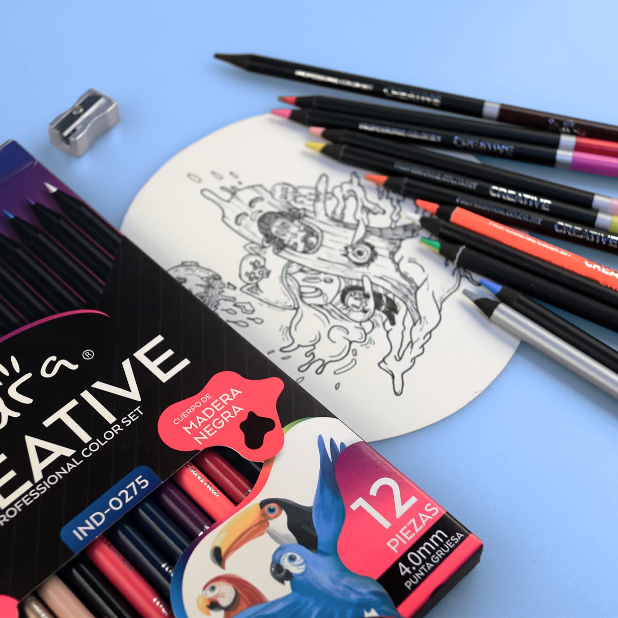 LAPIZ DE COLORES INDRA PROFESIONALES CREATIVE SET 123 IND-0275