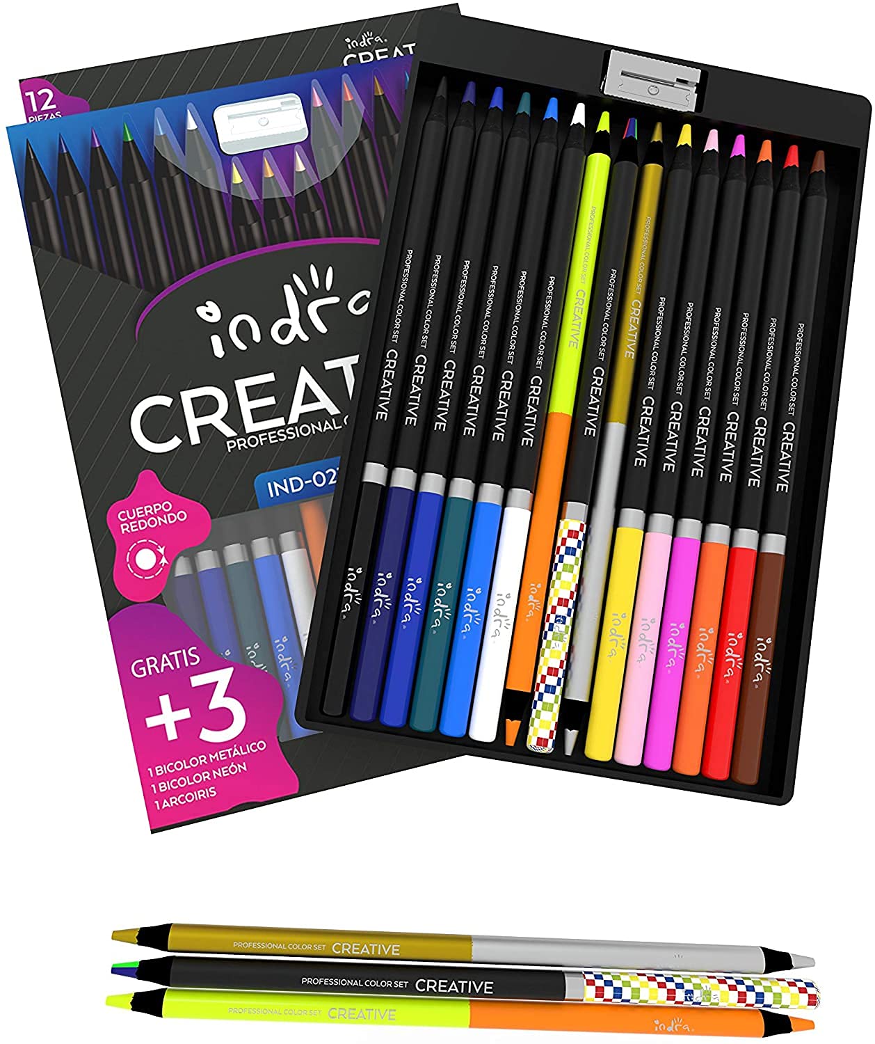LAPIZ DE COLORES INDRA PROFESIONALES CREATIVE SET 123 IND-0275