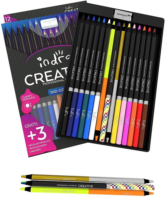 LAPIZ DE COLORES INDRA PROFESIONALES CREATIVE SET 123 IND-0275