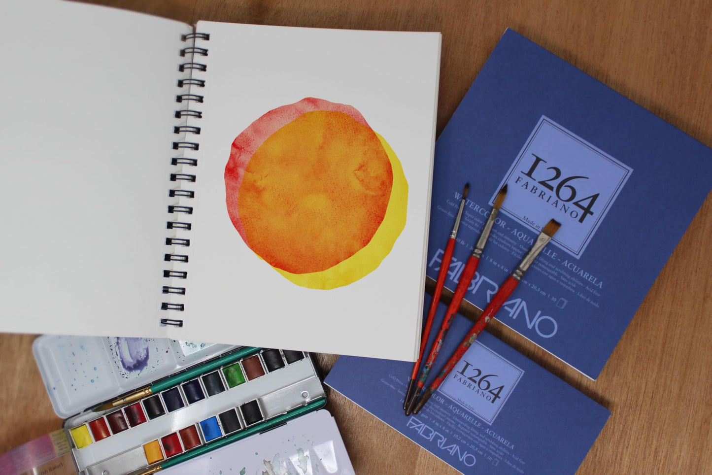 BLOCK FABRIANO 1264 WATERCOLOR ESPIRAL 30H 11X15 G300 557598