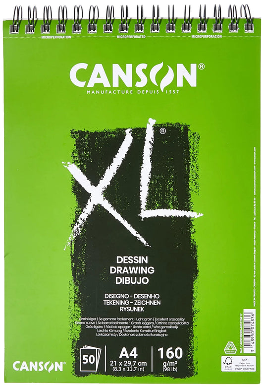 ALBUN CANSON XL DESSIN A4 21X29.7 50HJ 160G SPP 62757
