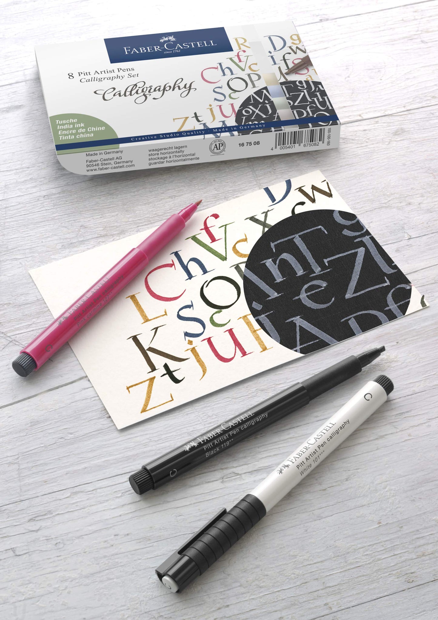 Marcador FC Pitt Artist Pen Caligrafia kit inicio punta cincel x 8 167508