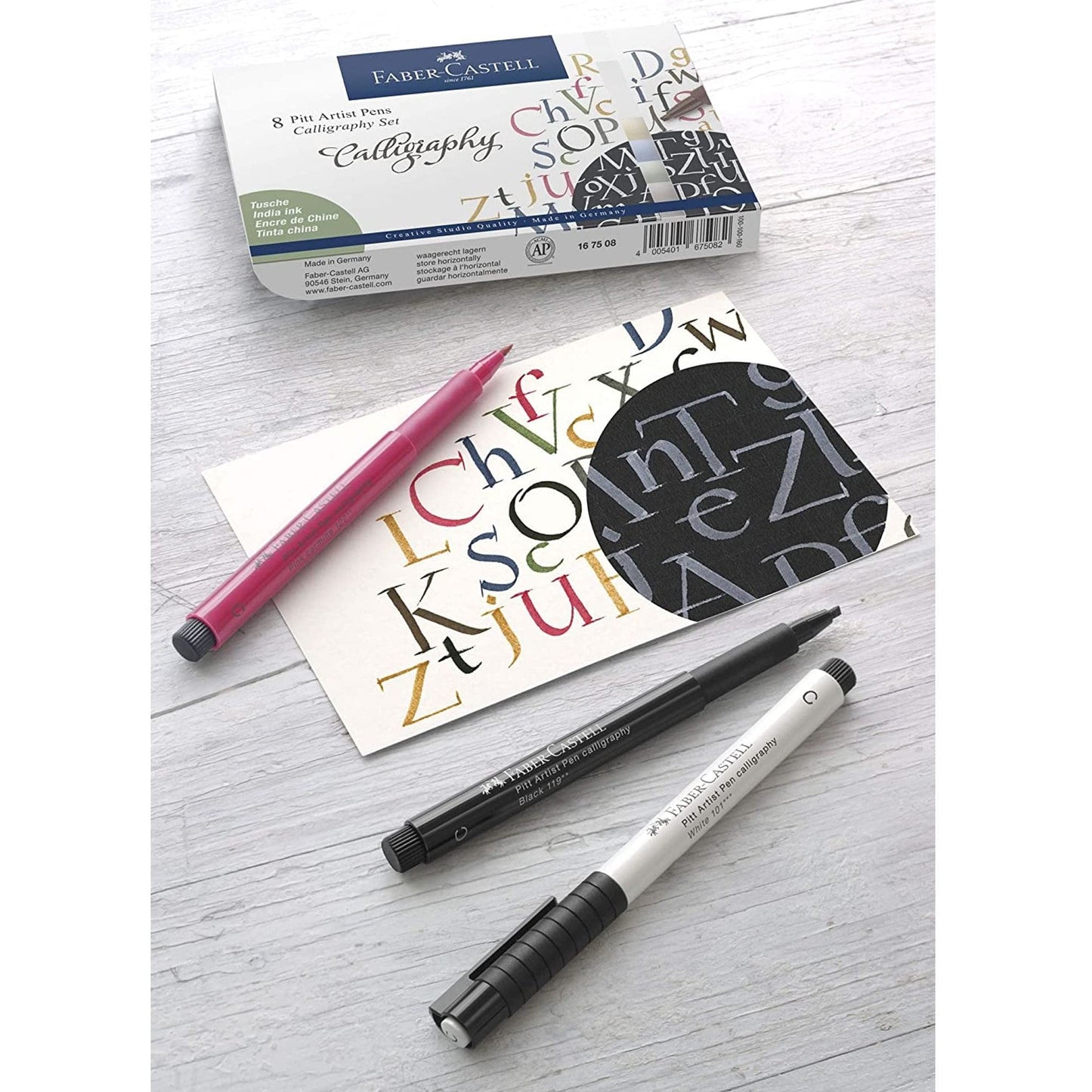 Marcador FC Pitt Artist Pen Caligrafia kit inicio punta cincel x 8 167508