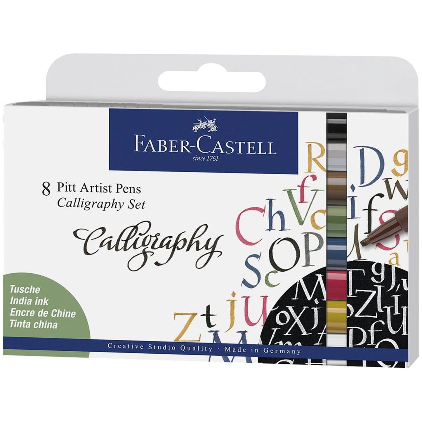 Marcador FC Pitt Artist Pen Caligrafia kit inicio punta cincel x 8 167508