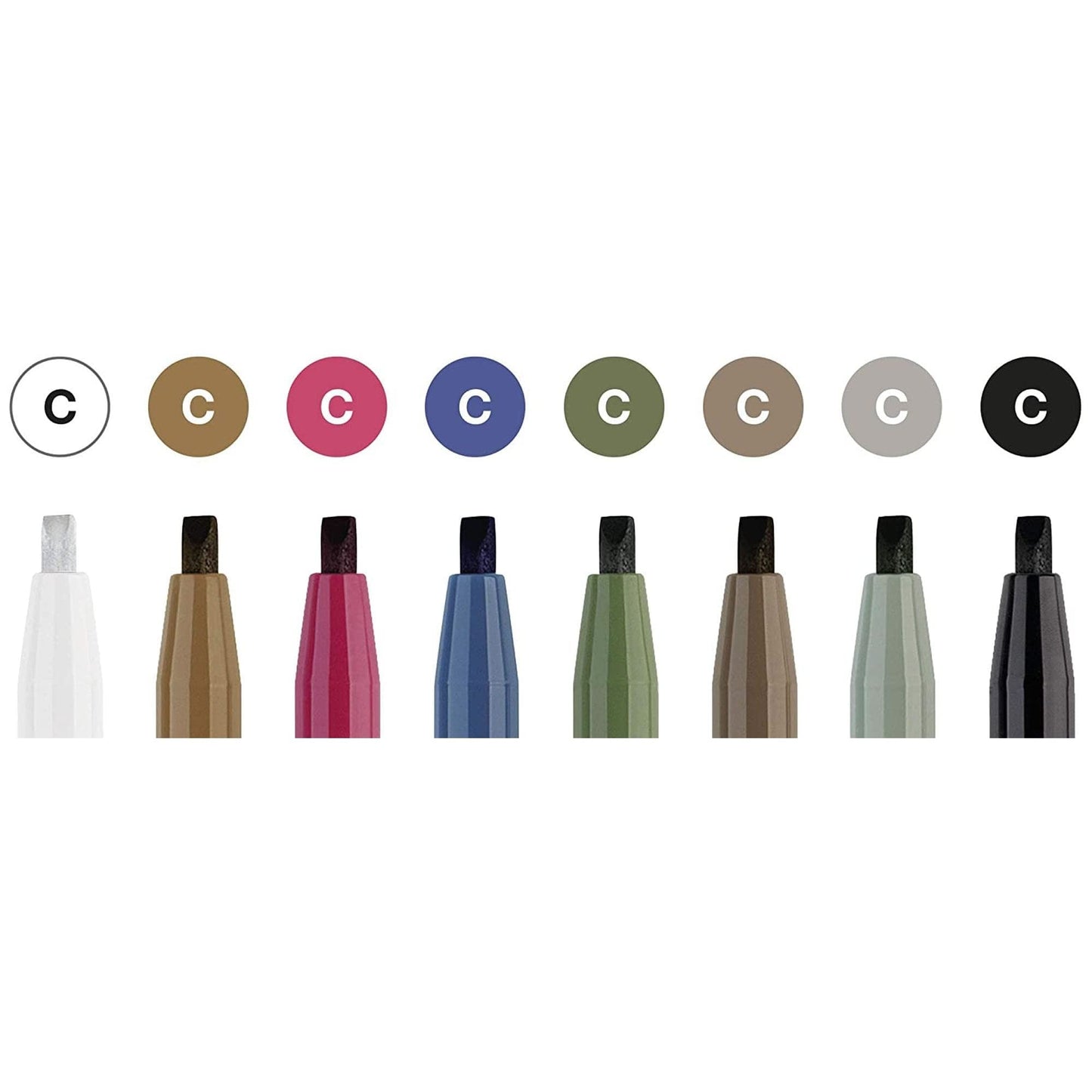 Marcador FC Pitt Artist Pen Caligrafia kit inicio punta cincel x 8 167508