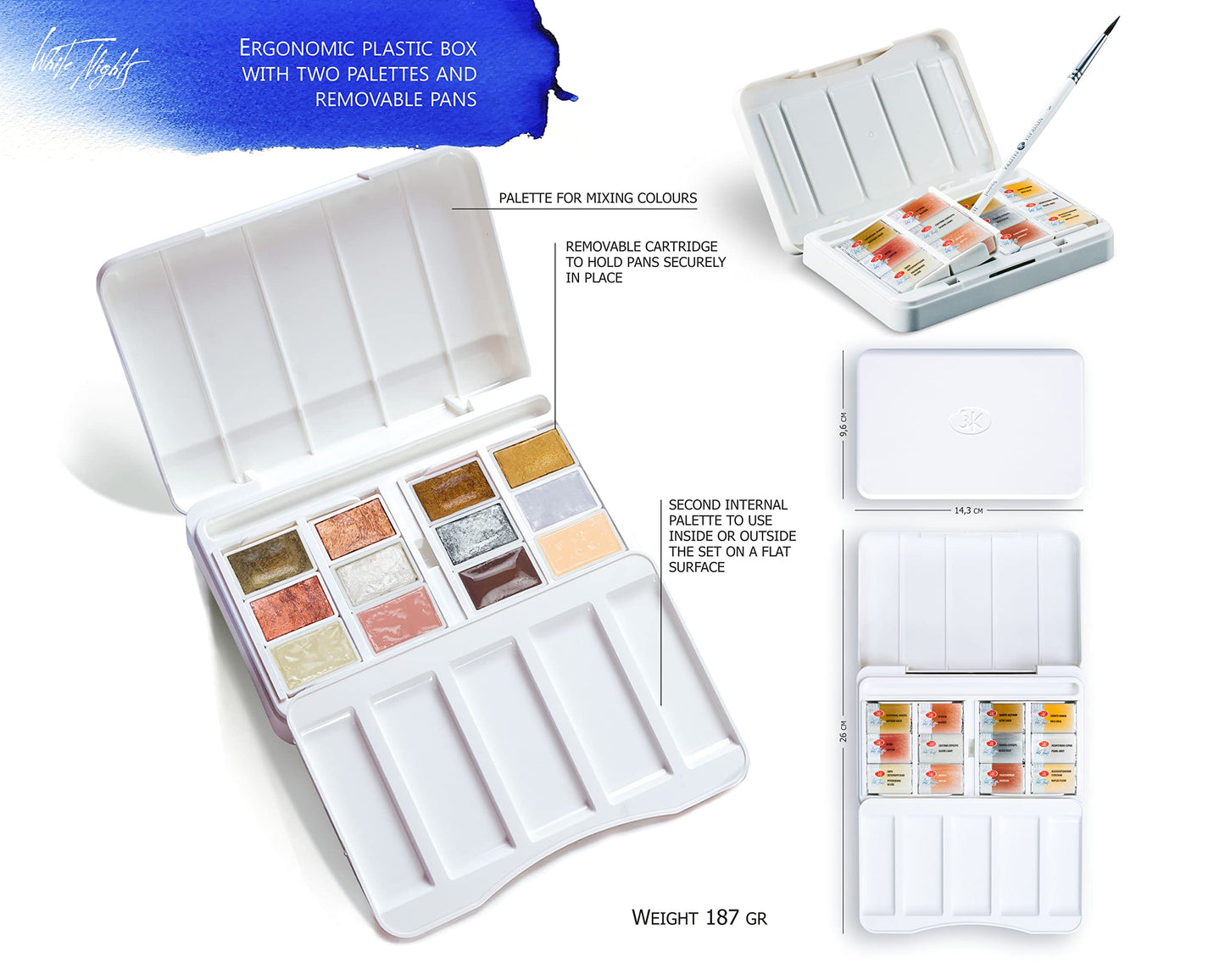 ACUARELAS WHITE NIGHTS EDIC. METALICA Y PASTEL 12 TUBOSS 350021