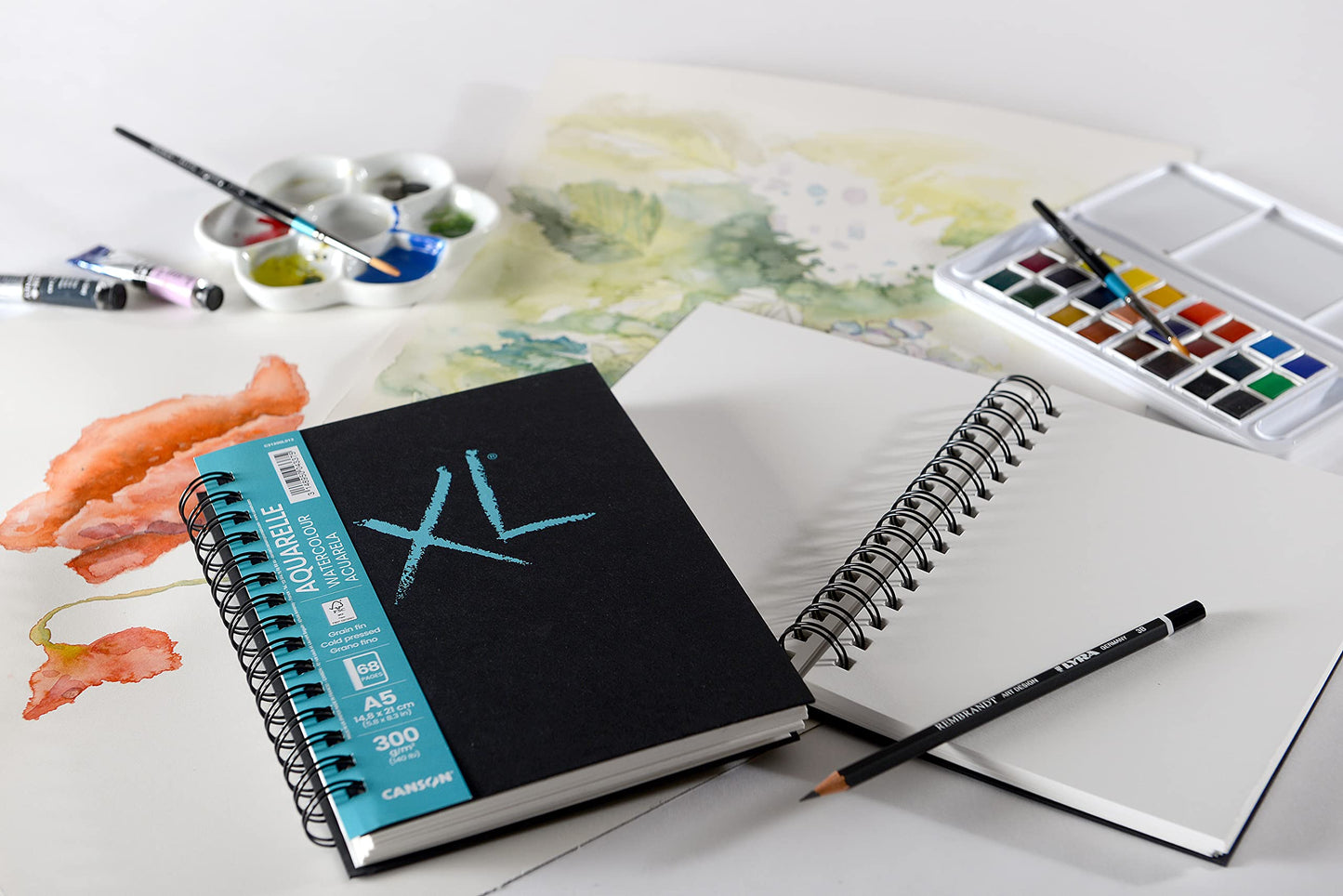 CUADERNO CANSON BOOK XL ACUARELA 21X29.7CM A4 300G. 68H 73703