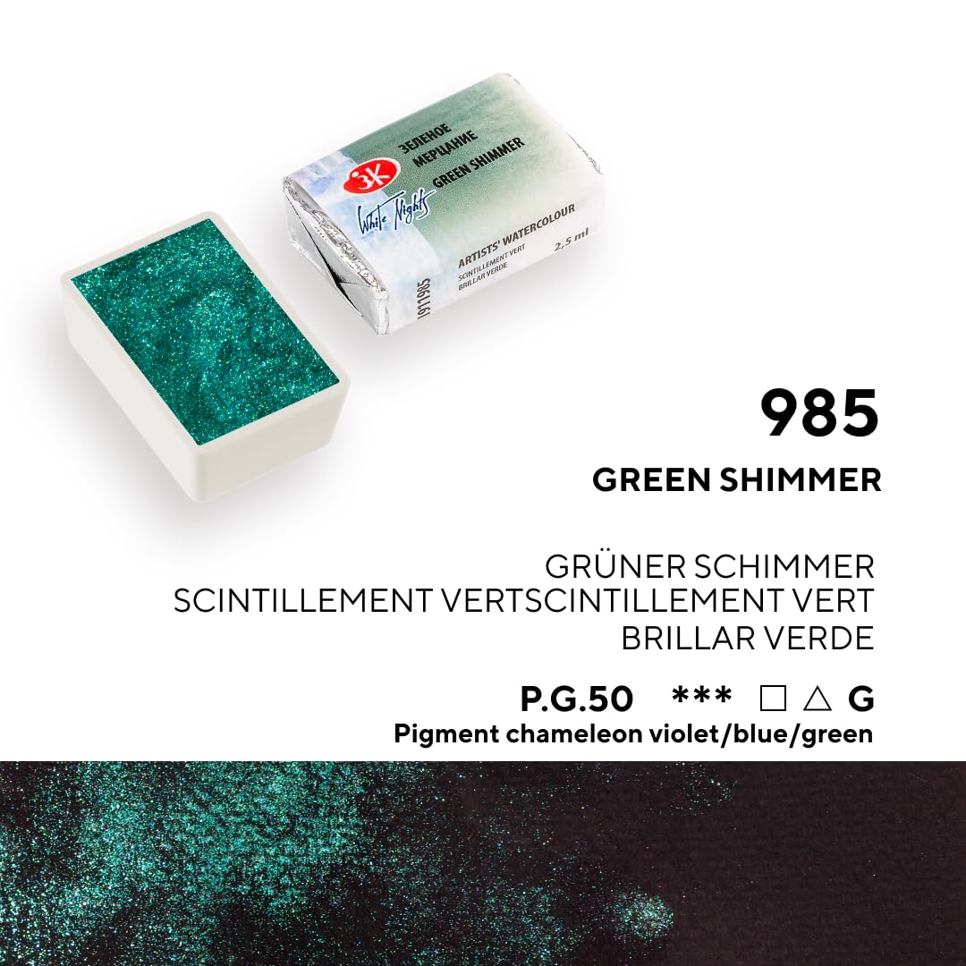 ACUARELAS WHITE NIGHTS EDIC. SHIMMERING WINTER 8 PASTILLAS EN CAJA DE CARTÓN 350004