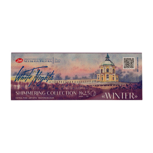 ACUARELAS WHITE NIGHTS EDIC. SHIMMERING WINTER 8 PASTILLAS EN CAJA DE CARTÓN 350004