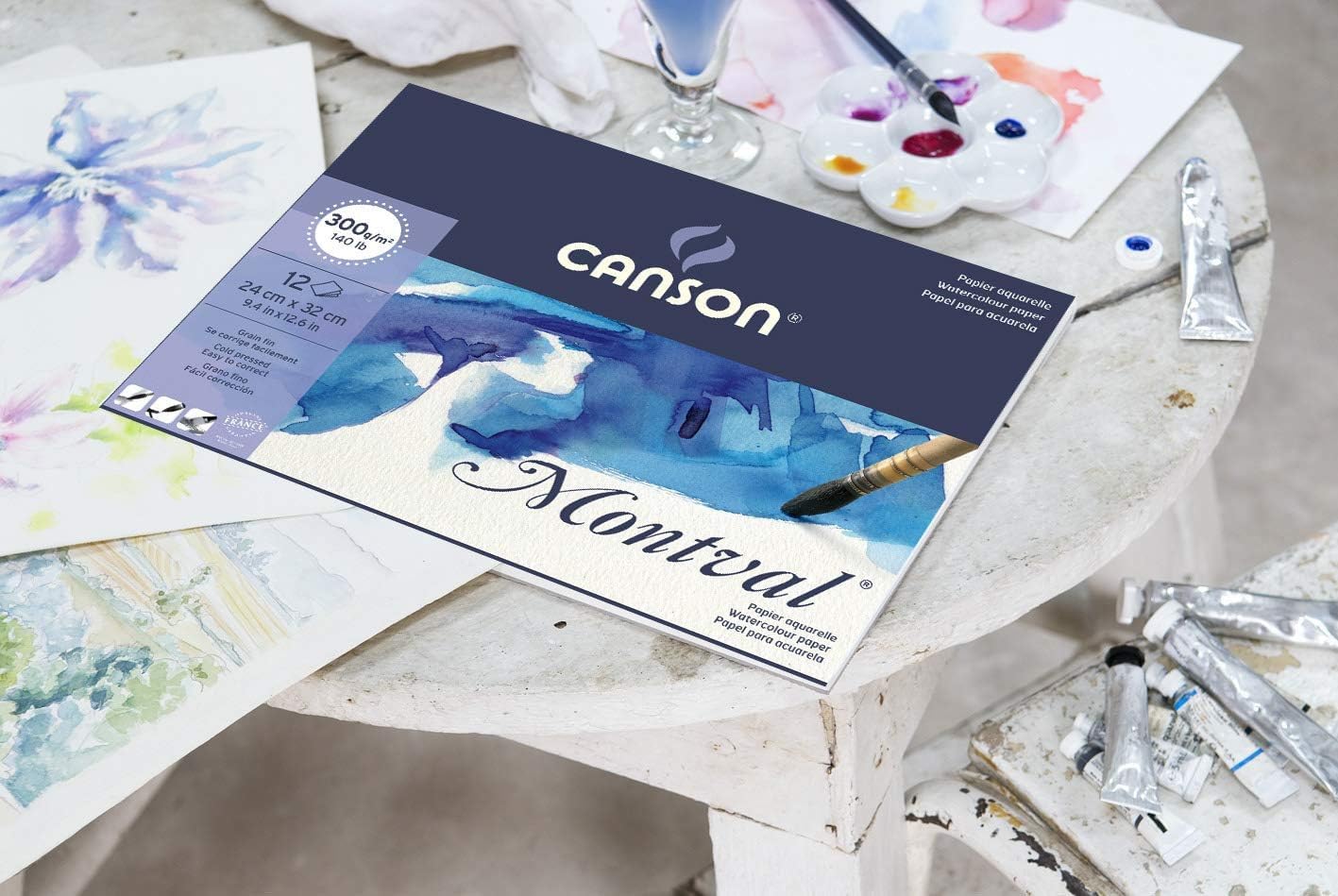 BLOCK CANSON MONTVAL ACUARELA 36X48CM 300G 12H GF 62385