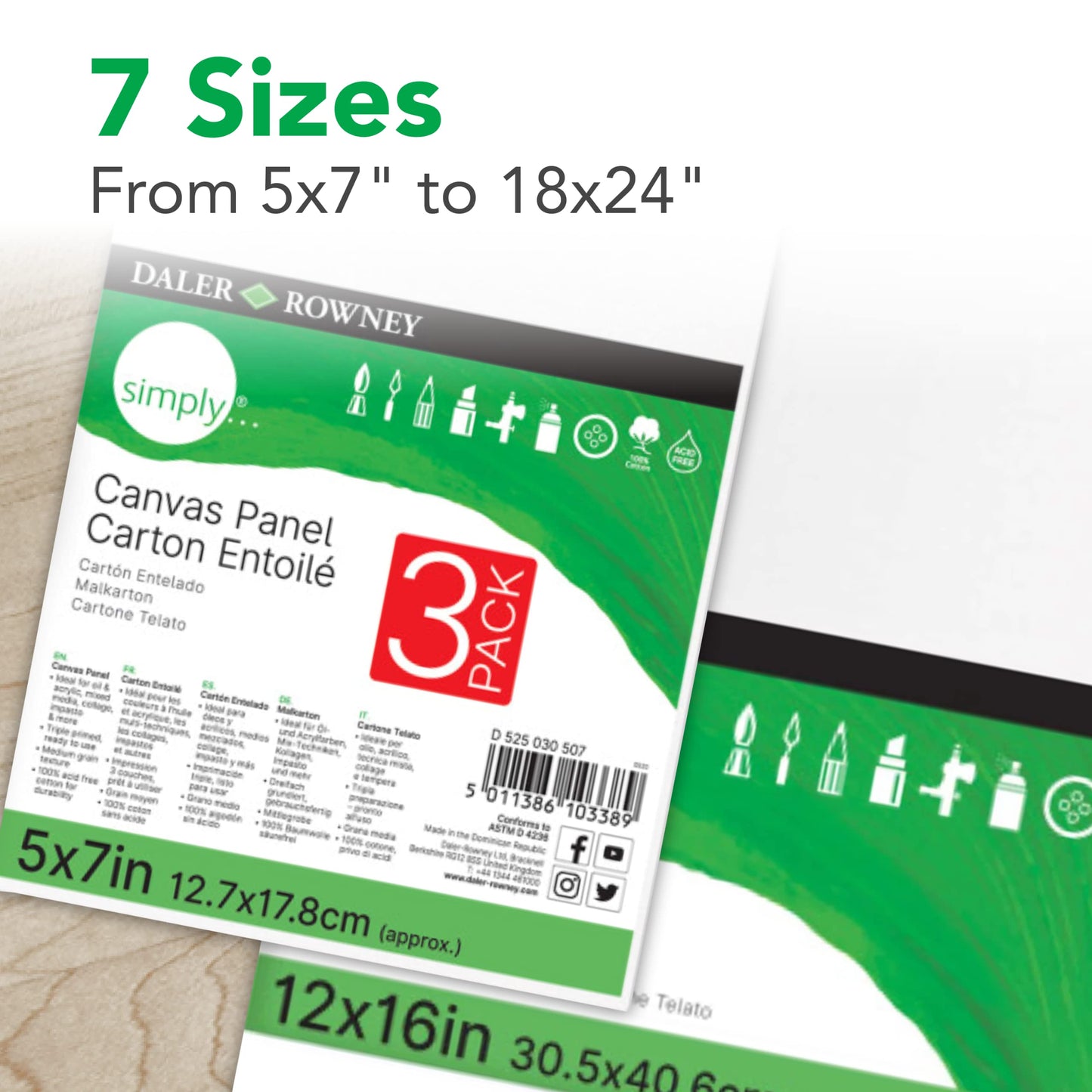 CARTON CON TELA SIMPLY 28X35 X 3 DALER & ROWNEY 66434
