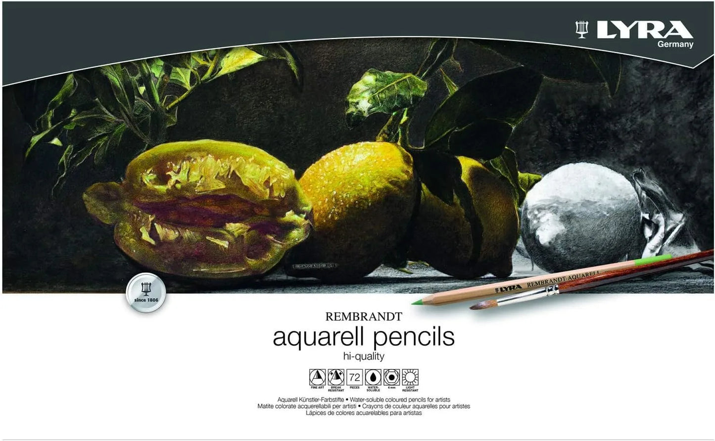 LAPICES DE COLOR ACUARELABLES LYRA REMBRANDT C72 46828