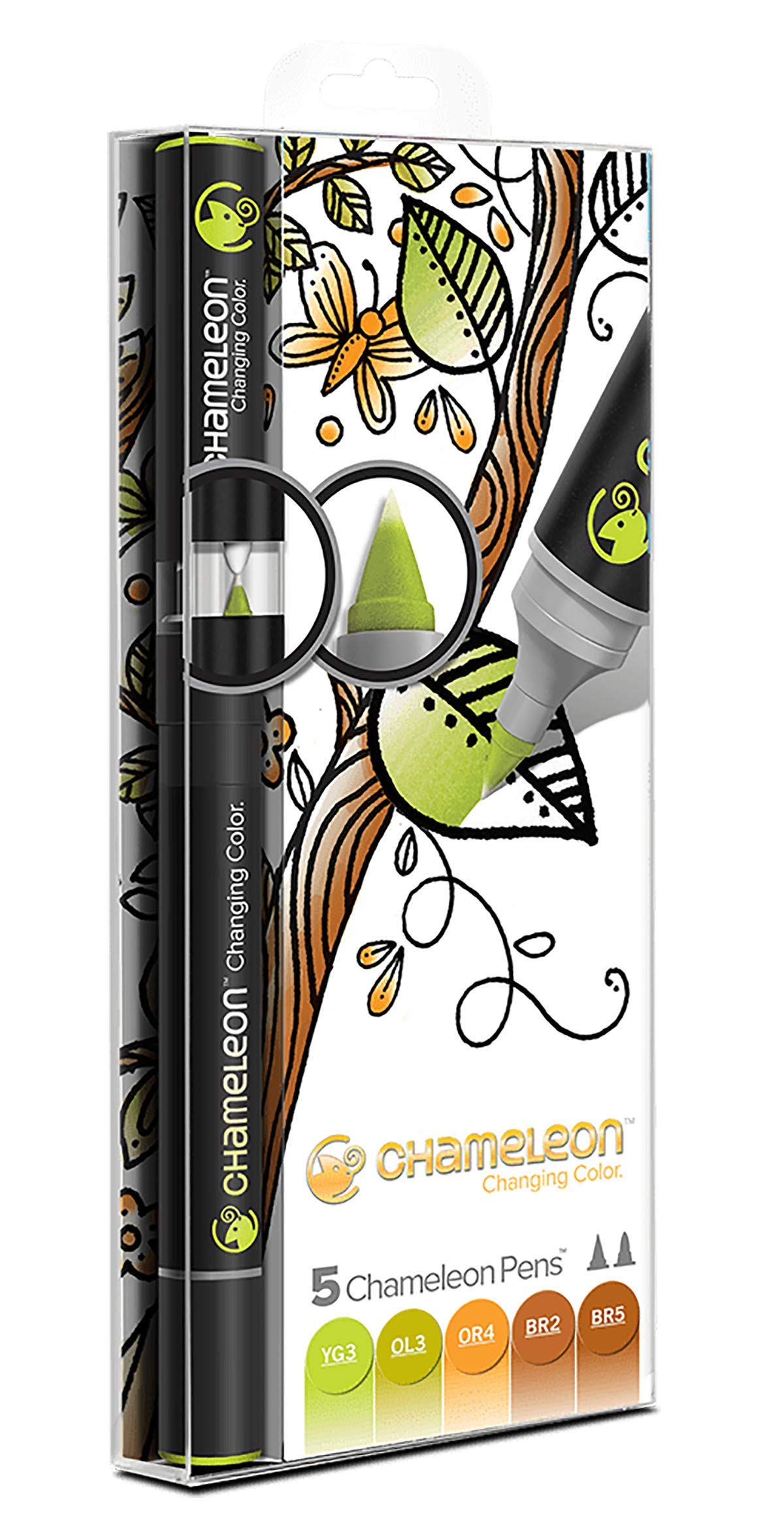 ROTULADORES CHAMELEON DOBLE PUNTA TONOS TIERRA X 5 PZ ECHCT0503
