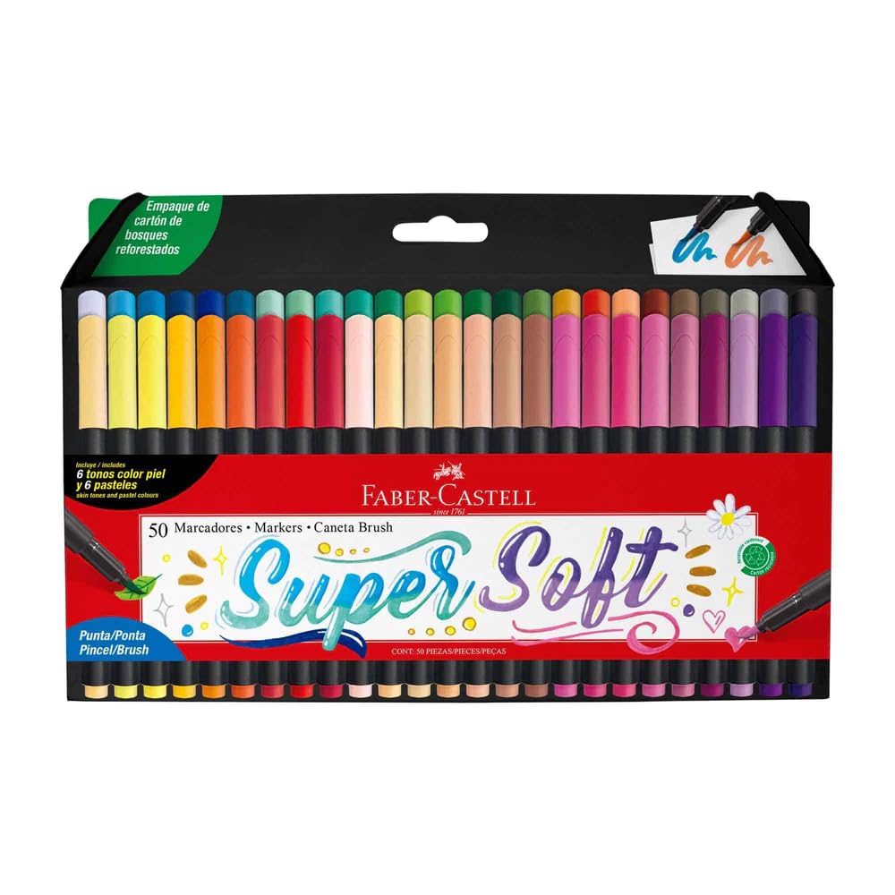 MARCADOR FC SUPERSOFT X 50 PUNTA PINCEL  BAG 556050