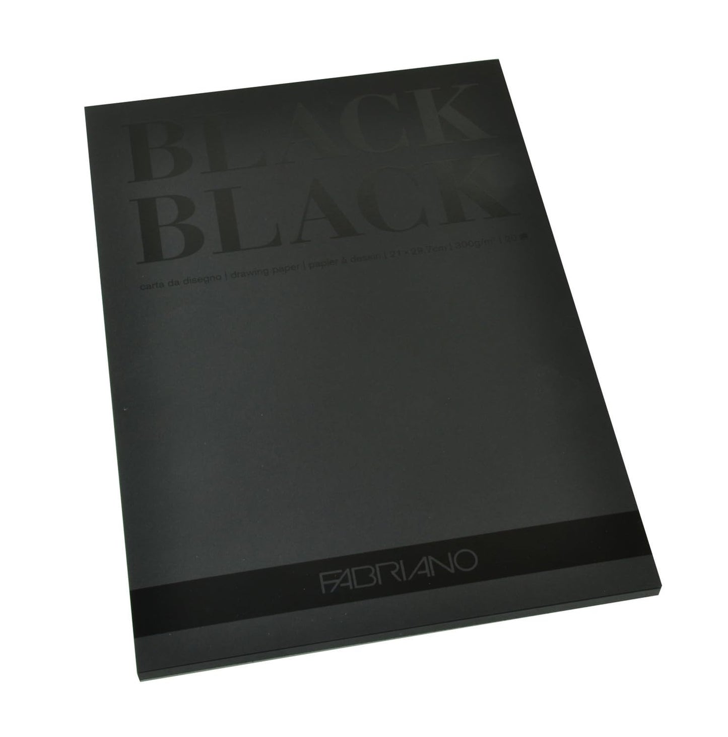 BLOCK FABRIANO BLACK BLACK 20H 21X29.7CM G300 550390