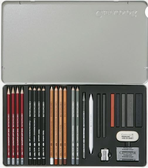 ESTUCHE CRETACOLOR CON LAPICES Y MATERIAL PARA ARTISTA AVANZADOS EST.MET. CX27 ECC040042