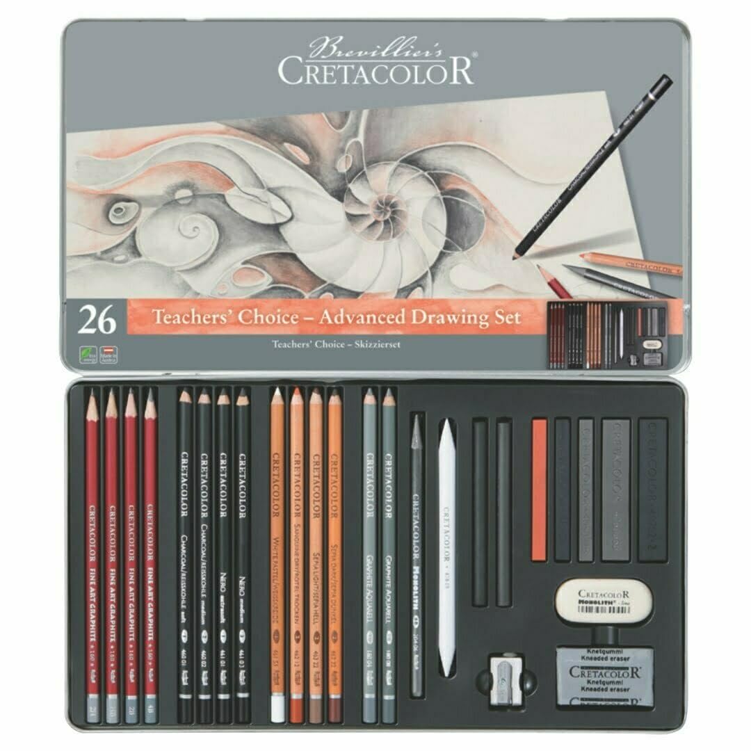 ESTUCHE CRETACOLOR CON LAPICES Y MATERIAL PARA ARTISTA AVANZADOS EST.MET. CX27 ECC040042
