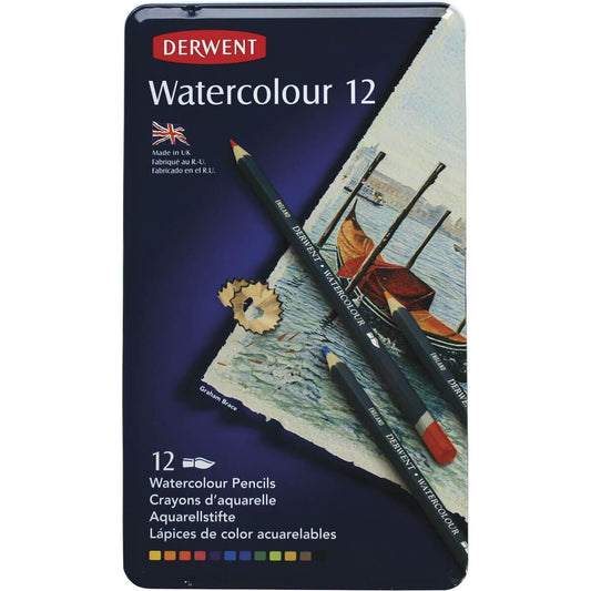 LAPICES ACUARELABLE DERWENT C12 CAJA MET. 21351
