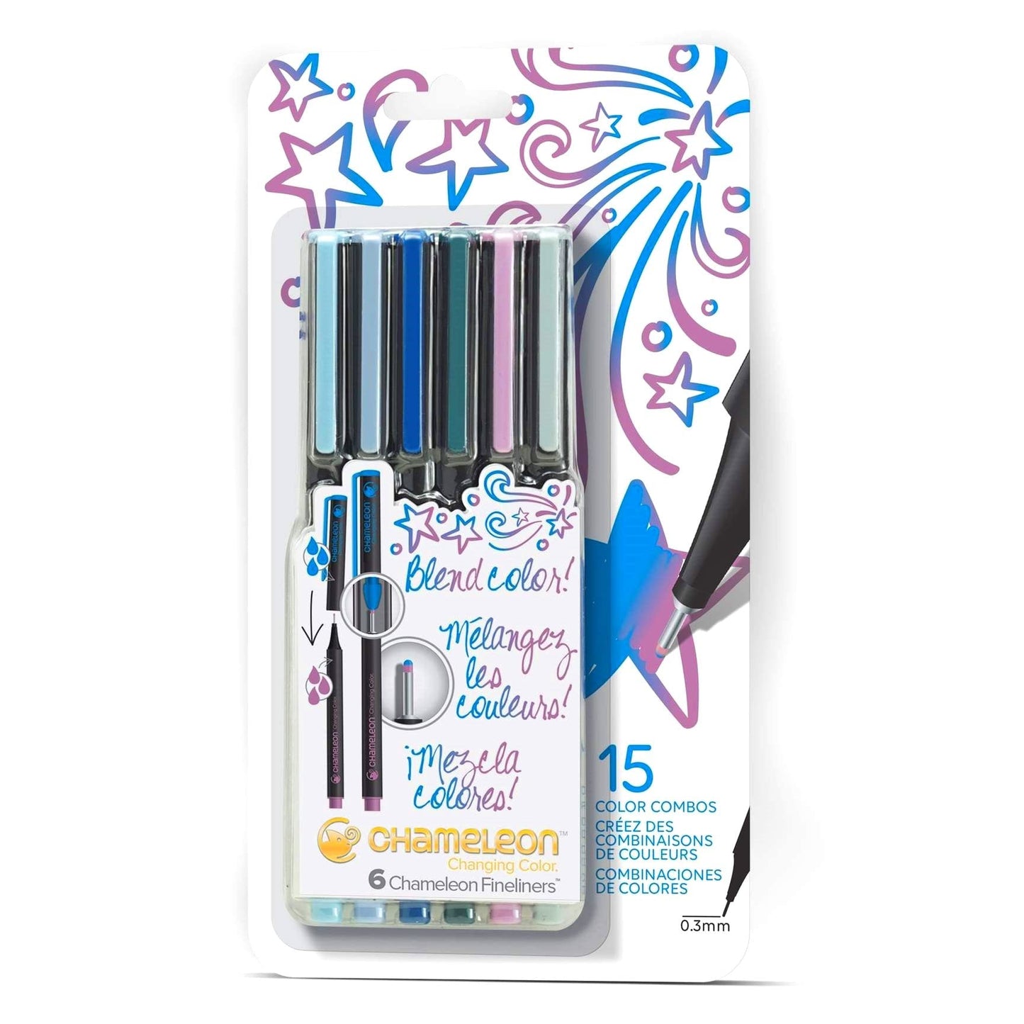 ROTULADORES CHAMELEON PUNTA FINA TONOS FRIOS X 6 PZ ECHFL0604
