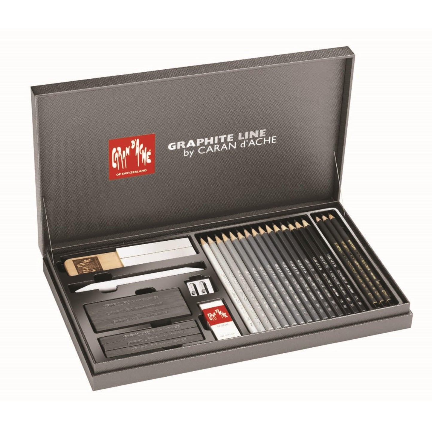 ESTUCHE LAPICES DE GRAFITO CARAN`DARCHE C 28 PZAS 73-3000.415