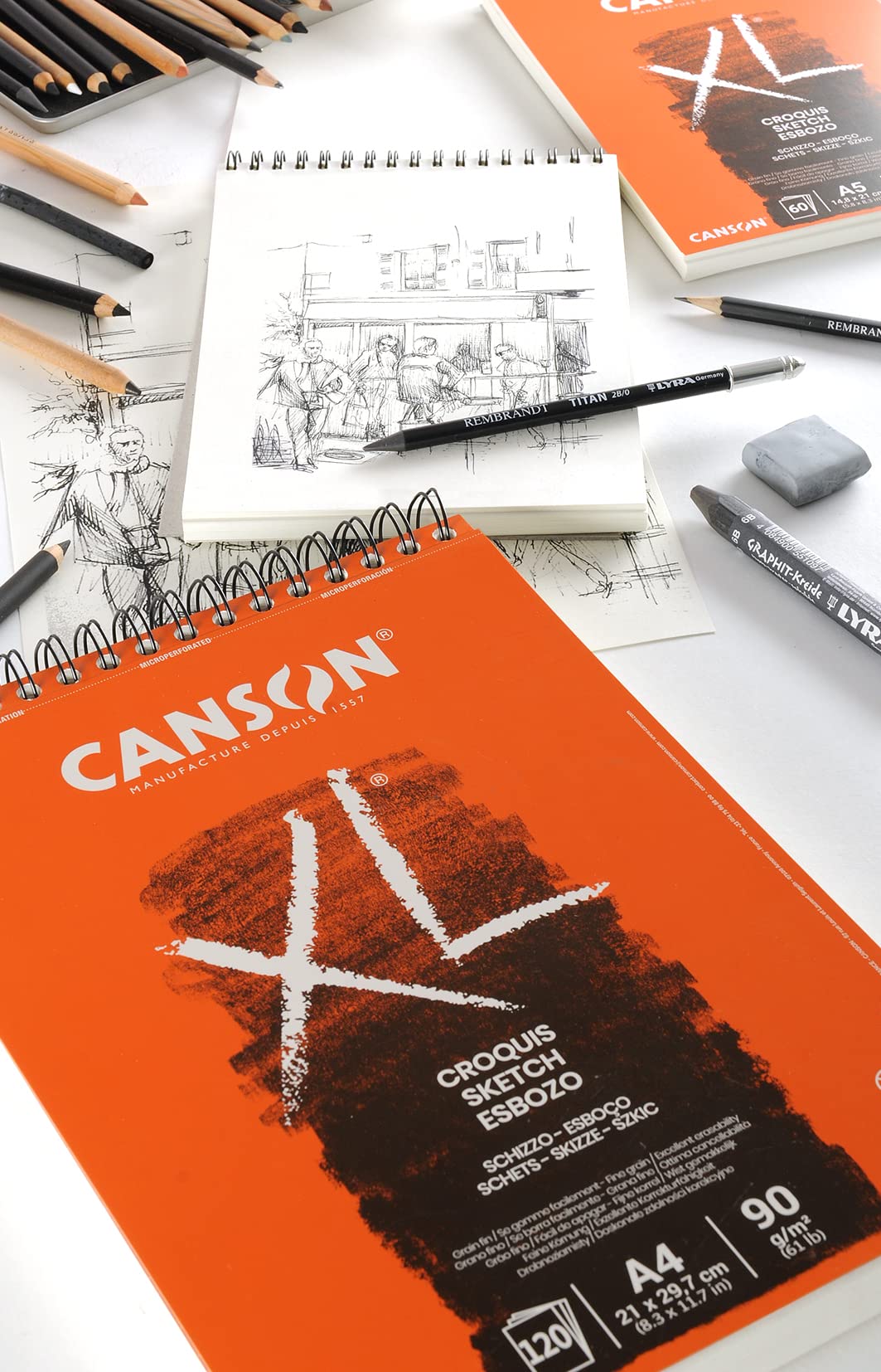 BLOCK CANSON XL CROQUIS A3 29.7X42CM 120HJ 90G 57603