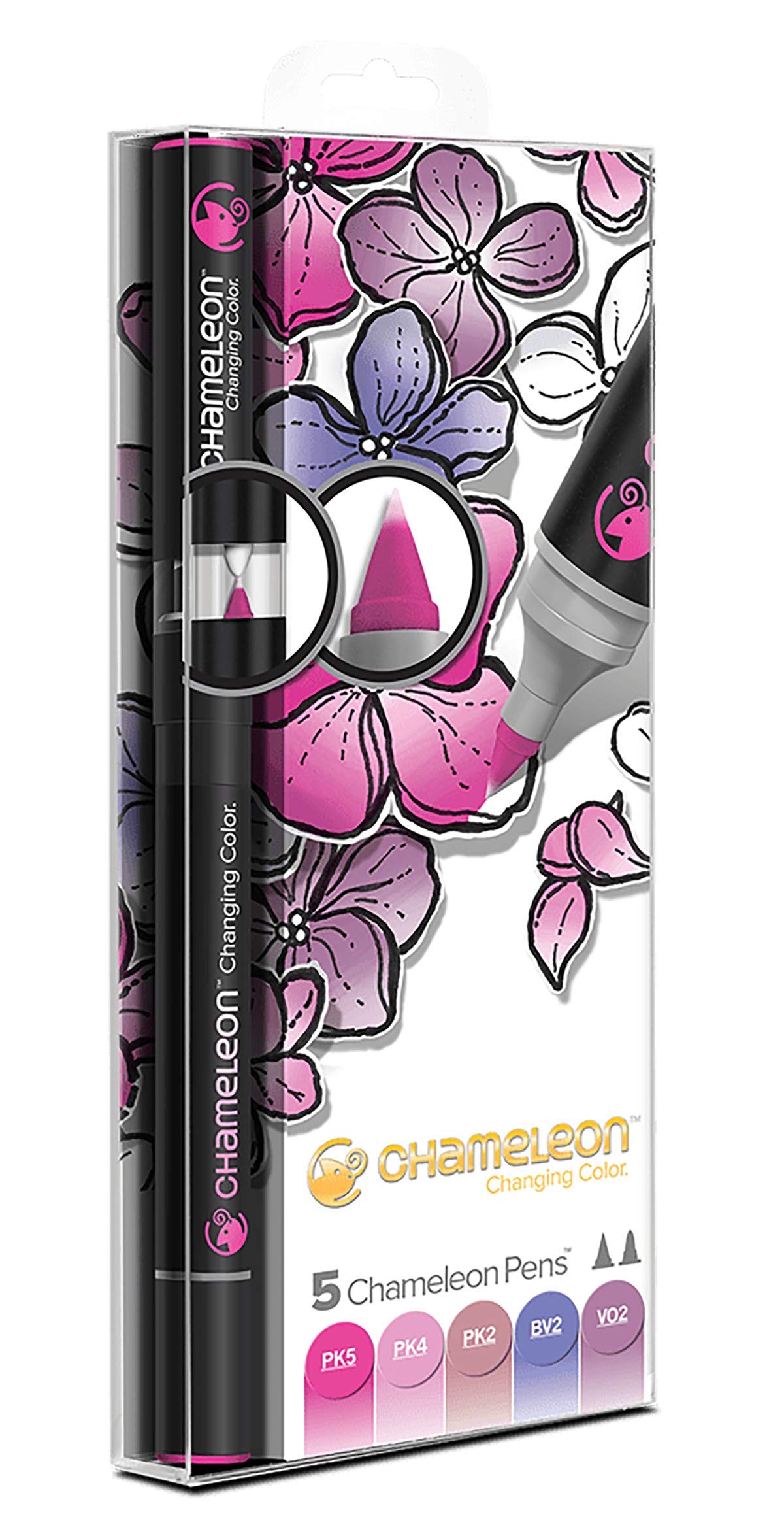 ROTULADORES CHAMELEON DOBLE PUNTA TONOS FLORALES X 5 PZ ECHCT0512