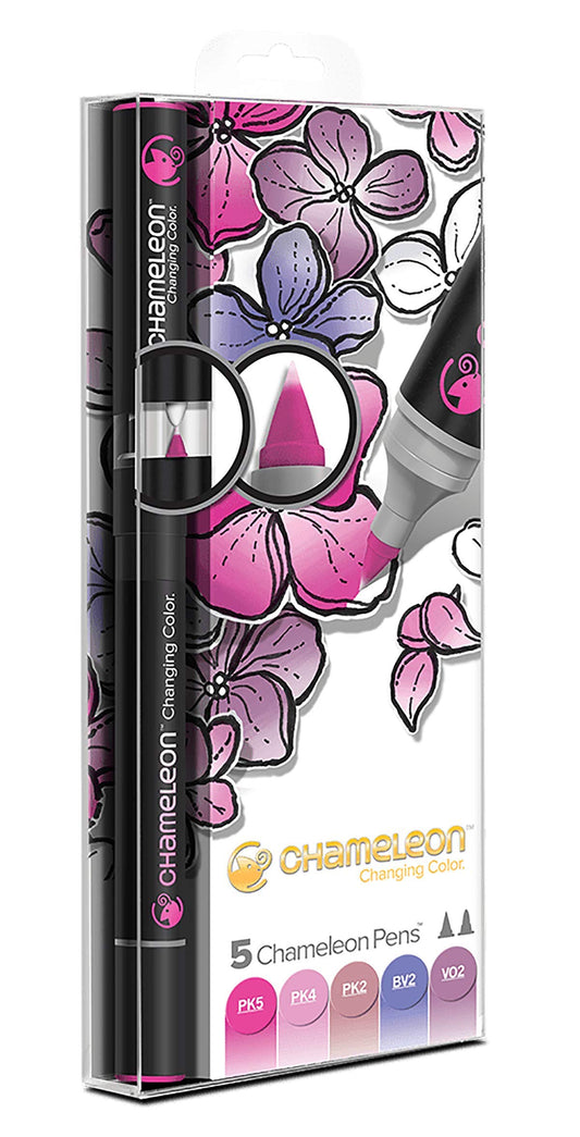 ROTULADORES CHAMELEON DOBLE PUNTA TONOS FLORALES X 5 PZ ECHCT0512