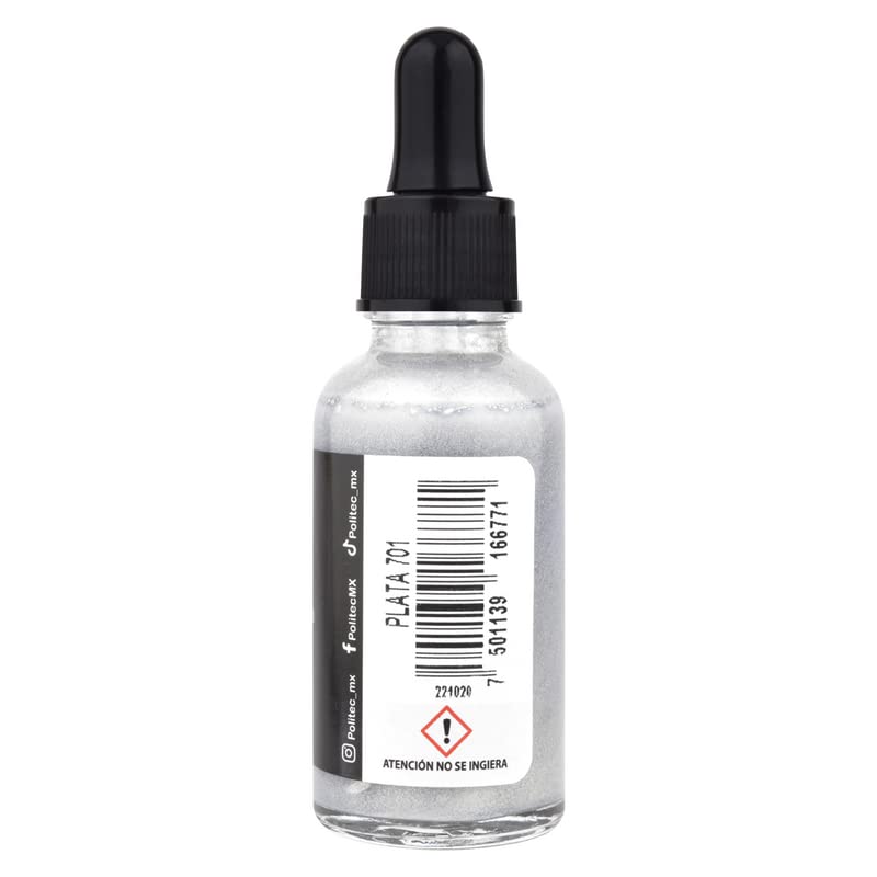 TINTA ACRILICA POLITEC 30ML 701 PLATA 29603