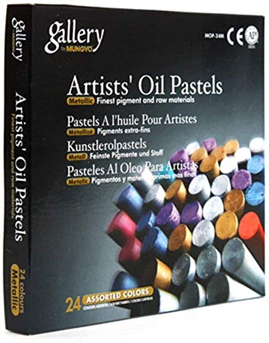 PASTEL AL OLEO MUNGYO MOP 24MN METALICOS 731124