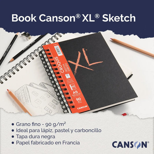 BLOCK CANSON BOOK XL CROQUIS AA 21X29.7CM 90G 200HJ 73712