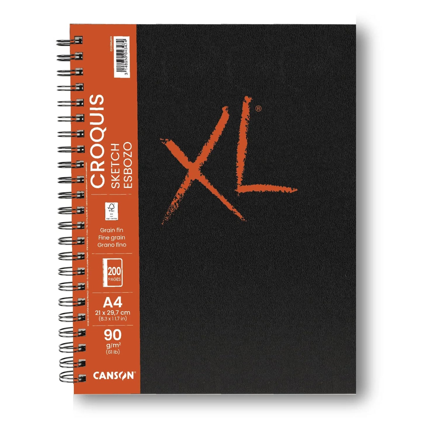 BLOCK CANSON BOOK XL CROQUIS AA 21X29.7CM 90G 200HJ 73712